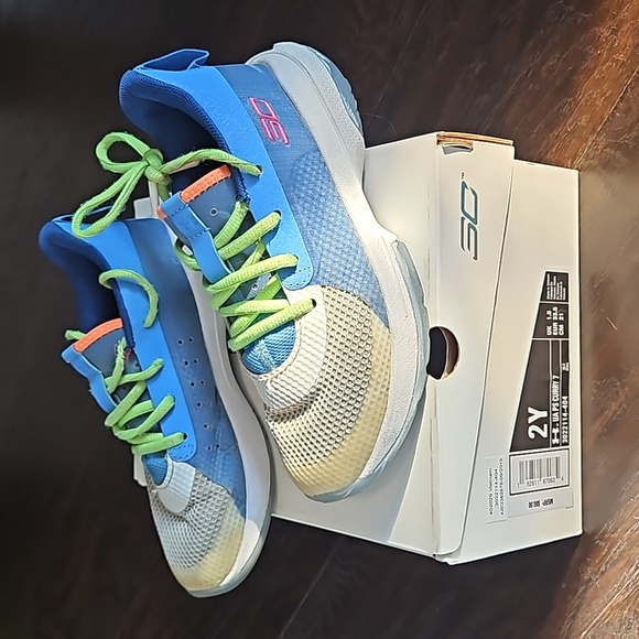 Under Armour PS Curry 7 SUPER SOAKER (3022114-404), size 2y - Picture 6 of 10